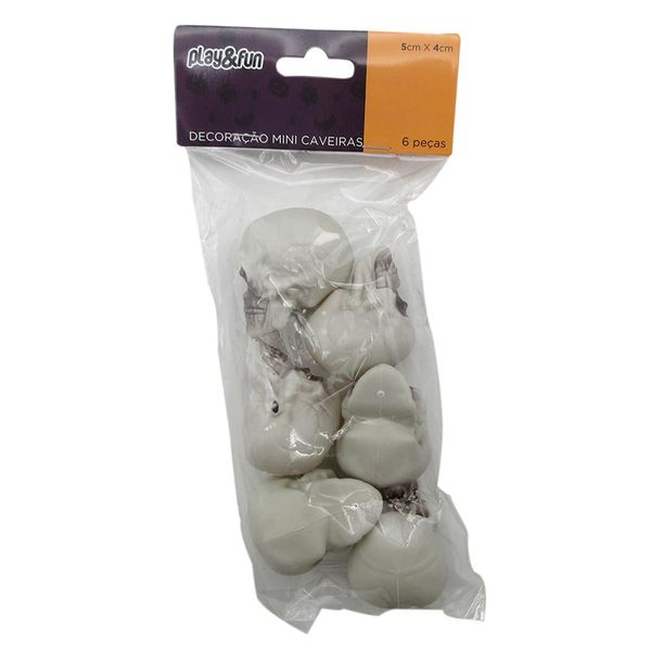 Kit Mini Caveira Halloween Play&Fun em Plástico Kit Mini Caveira Halloween Play&Fun em Plástico