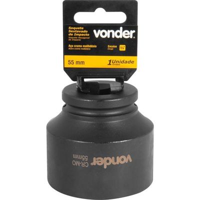 Soquete Sextavado De Impacto Enc 3-4" 55mm Aço Cromo Vonder
