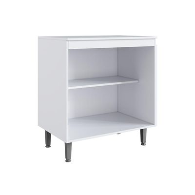 Armário De Cozinha Com Balcão E 2 Portas Para Cooktop 4 Bocas Branco
