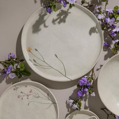 Aparelho de Jantar 20 Pçs Campestre Arauco Porto Brasil Mesa Posta 4 Pessoas Verde Elegante