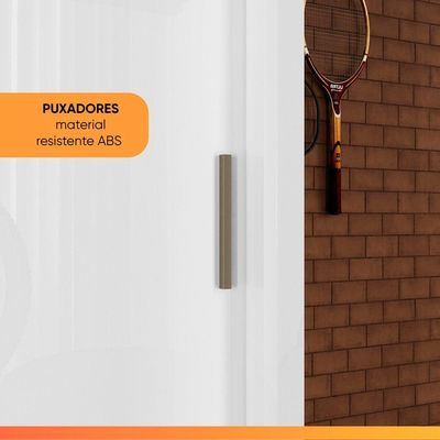 Guarda Roupas Solteiro Com Espelho 2 Portas De Correr 2 Gavetas Bélgica Andirá Branco