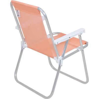 Cadeira de Praia Alta Lazy em Alumínio Coral Bel Único