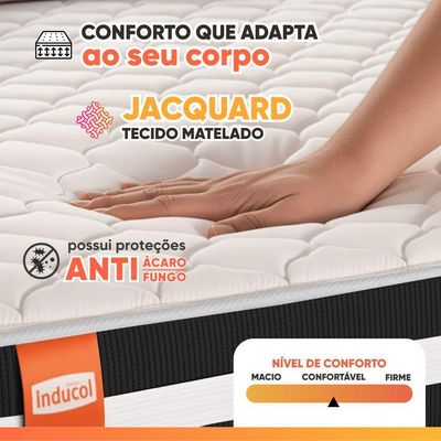 Cama Box Baú Casal Molas Ensacadas Bali 138x188x63cm Preto
