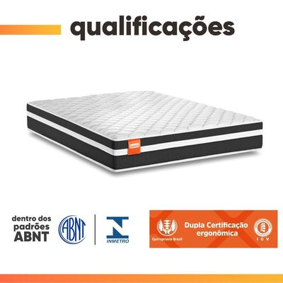 Cama Box Baú Casal Molas Ensacadas Bali 138x188x63cm Preto