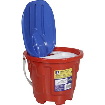 Kit Baldinho de Praia com 12 Peças Cores Sortidas (GG) Bel Único