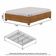 Guarda Roupa Casal Modulado 5 Portas com Cama Hercules 4 Portas 4 Gavetas Cinamomo com Off White