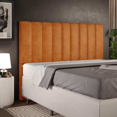 Cabeceira Cama Box Casal Queen 160 cm Dália W01 Couríssimo Canela - Lyam Decor