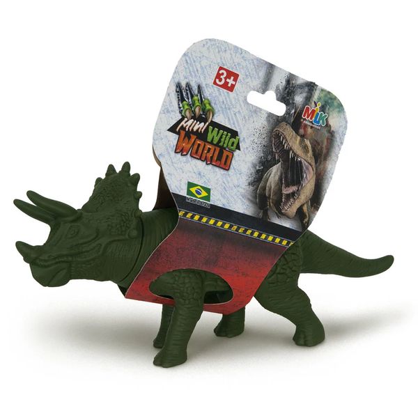 Mini Dinossauro de Brinquedo Milk Wild World Triceratops - Item Sortido Mini Dinossauro de Brinquedo Milk Wild World Triceratops - Item Sortido