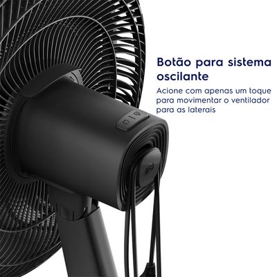 Ventilador de Mesa Electrolux 40cm 6 Pás Efficient DuoForce Air+ Cinza (EFD40) 220V