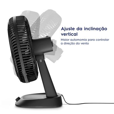 Ventilador de Mesa Electrolux 40cm 6 Pás Efficient DuoForce Air+ Cinza (EFD40) 220V