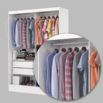 Guarda-roupa Belem Plus 2 Portas De Correr 2 Gavetas Branco
