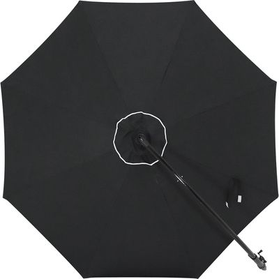 Ombrellone Suspenso Giratório 360° Búzios 3 metros Preto + Base em ABS 50 Litros Preta Bel 3,00m