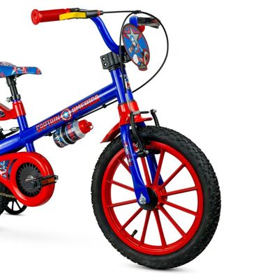 Bicicleta Infantil Aro 16 com Rodinhas Capitão América Nathor