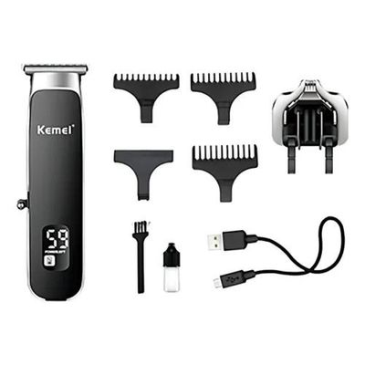 Barbeador Elétrico Kemei Km-1893 Aparador De Barba E Cabelo 110V/220V - 2 em 1