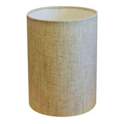 Cúpula Abajur E Luminária Cilíndrica Vivare Cp-7006 ø18x25cm - Bocal Nacional Rustico-bege