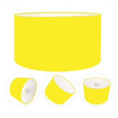 Cúpula Abajur Cilíndrica Cp-7023 ø50x21cm Amarelo