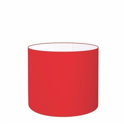 Cúpula Abajur Cilíndrica Cp-7016 ø35x30cm Vermelho