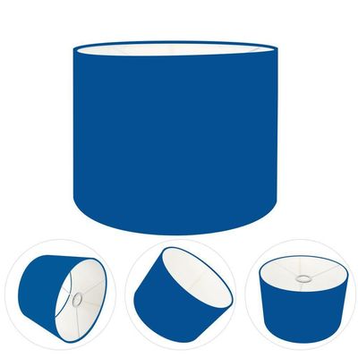 Cúpula Abajur E Luminária Cilíndrica Vivare Cp-7011 ø30x21cm - Bocal Nacional Azul-marinho