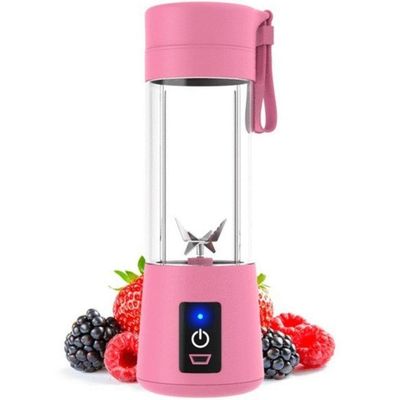 Mini Liquidificador Shake Academia Portátil Recarregável 6 Rosa