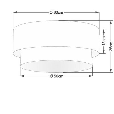 Plafon Para Banheiro Cilíndrico Sb-3024 Cúpula Cor Rosa Bebê Branco