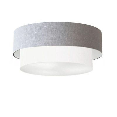 Plafon De Sobrepor Cilíndrico Sp-3065 Cúpula Cor Rústico Cinza Branco