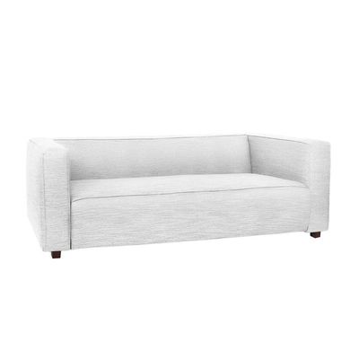 Sofá Namoradeira Amsterdam 1,40m Suede Branco - Inova Decorações