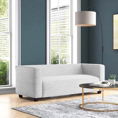 Sofá Namoradeira Amsterdam 1,40m Suede Branco - Inova Decorações