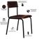 Kit 02 Cadeiras Estofada Para Sala De Jantar Sense Preto C01 Courino Café - Lyam Decor