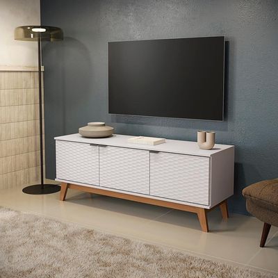 Rack Kappesberg 3 Portas 3d Branco 136cm