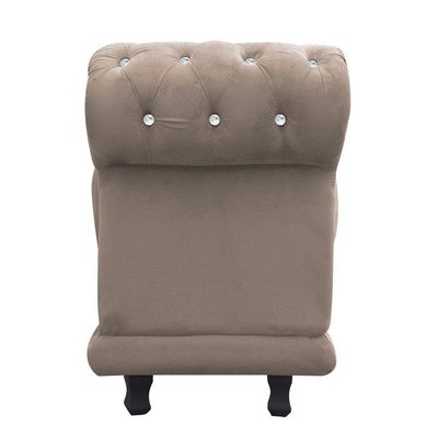 Recamier Barcelona Suede com Strass Bege