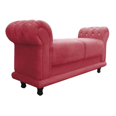 Recamier Barcelona Suede com Strass Rose