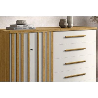 Cômoda De Quarto Bella C- 2 Portas E 5 Gavetas Cinamomo - Acp