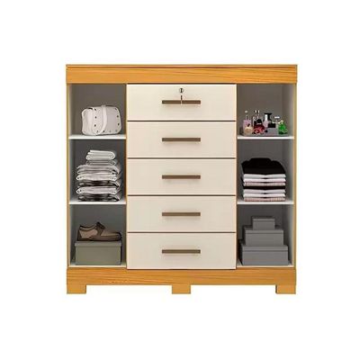 Cômoda De Quarto 2 Portas E 5 Gavetas Diana Cinamomo-off White - Acp