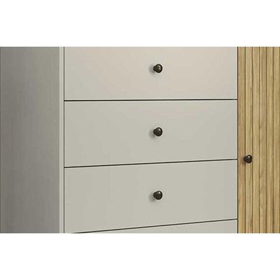 Cômoda De Quarto Mb 1059 C- 1 Porta E 4 Gavetas 100cm Mel - Movelbento