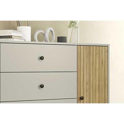Cômoda De Quarto Mb 1059 C- 1 Porta E 4 Gavetas 100cm Mel - Movelbento