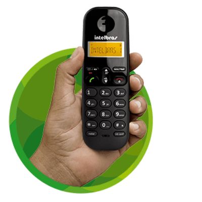 Telefone Fixo Sem Fio Digital Intelbras Ts3130 Preto Com Secretária Eletrônica