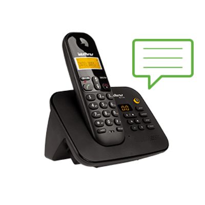 Telefone Fixo Sem Fio Digital Intelbras Ts3130 Preto Com Secretária Eletrônica