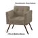 Poltrona Decorativa Bia Couro Bege 66