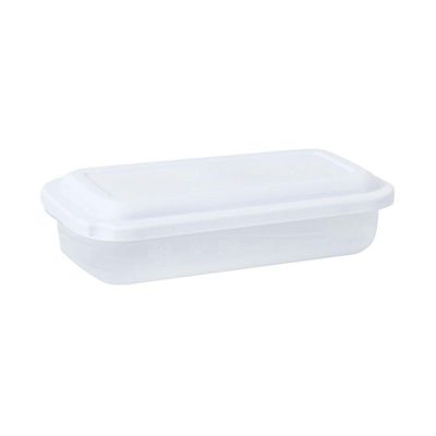 Pote Plástico Retangular 500ml Plasvale Branco