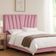 Cabeceira Estofada Solteiro 90 Cm Ludmilla Em Suede E Frame Cor:rosa