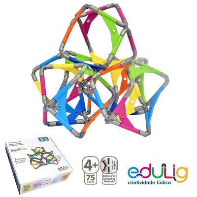 Quebra-cabeça Edulig Puzzle 3D Equilibrix - 75 peças e conexões - GXPXYR79K - Edulig