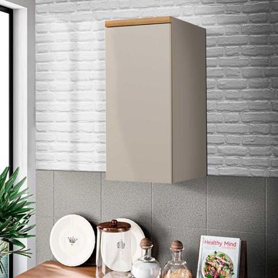 Armário De Cozinha Aéreo 40cm Allure 1 Porta Jequitibá-gris