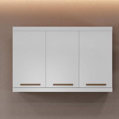 Armário Aéreo Talismã 3 Portas Arte Móveis Branco