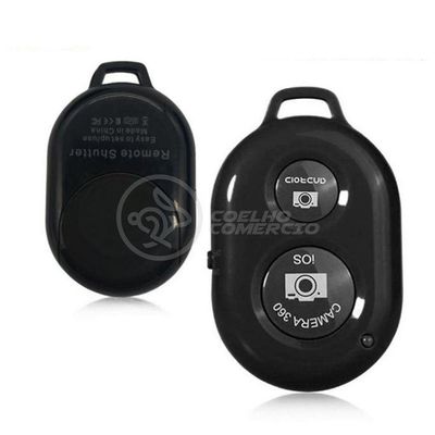 Controle Remoto Disparador Foto Bluetooth Selfie Preto Nº10