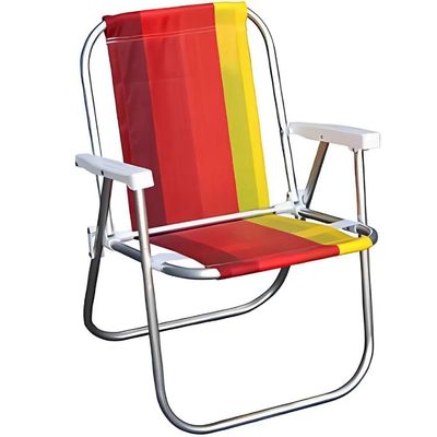 Cadeira De Praia Varanda Alta Standart Em Alumínio Cores Sortidas - Cad0047 - Botafogo