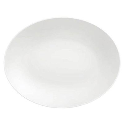 Travessa Oval Baixela Porcelana Branca Servir Tramontina 40x29cm Sophia Mesa Posta