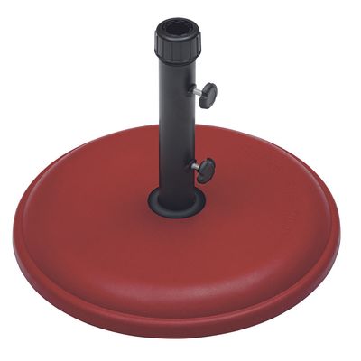 Base para Ombrellone Redonda de Concreto Expandido 16kg Vermelha Único