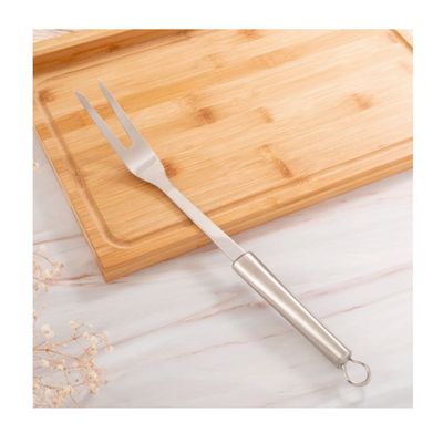 Garfo Cabo Longo Churrasco Inox Profissional 43cm