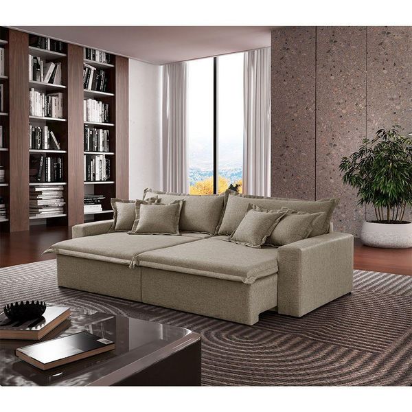 Sofá Montreal Veludo 2 Módulos De 120m B25cm Meu Sofá Online B002 Veludo Capuccino