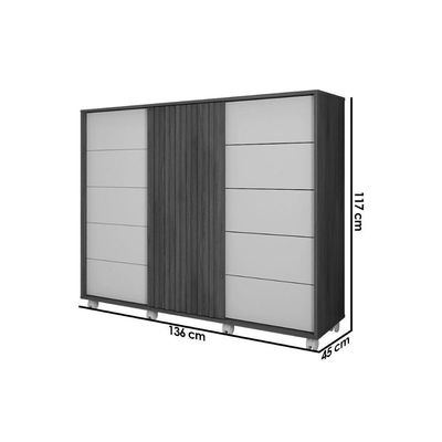 Cômoda De Quarto Pegasus C- 2 Portas E 5 Gavetas Freijo-off White - Caemmun
